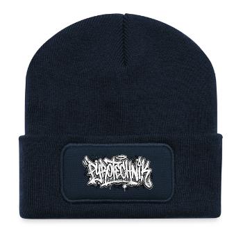Pyrotechnics Graffiti Handwriting Day - Recycled Patch Beanie - french navy - Front