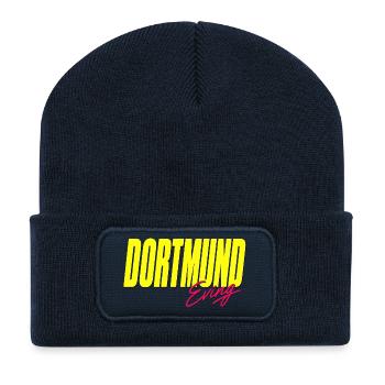 Dortmund Eving Shirt, Ruhrpott Kult Badelatschen - Recycelte Patch Beanie - French Navy - Vorne