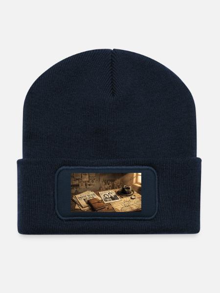 Bonnie & Clyde von Outlaws zu amerikanischen Legenden - Recycelte Patch Beanie - French Navy