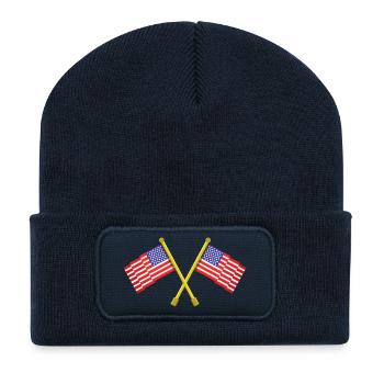 Flagge der Vereinigten Staaten - Recycelte Patch Beanie - French Navy - Vorne