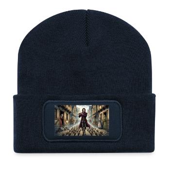 Hamelins verlorene Kinder Das Märchen des Rattenfängers - Recycelte Patch Beanie - French Navy - Vorne