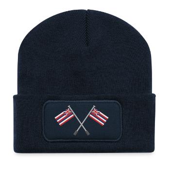 Hawaiianische Flagge - Recycelte Patch Beanie - French Navy - Vorne