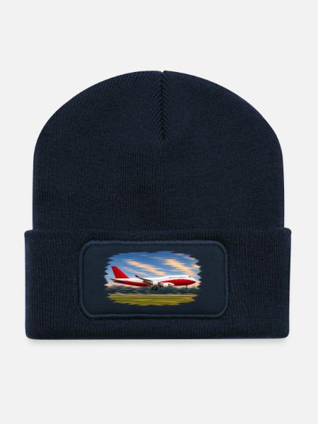 Königin des Himmels, Flugzeug - Recycelte Patch Beanie - French Navy
