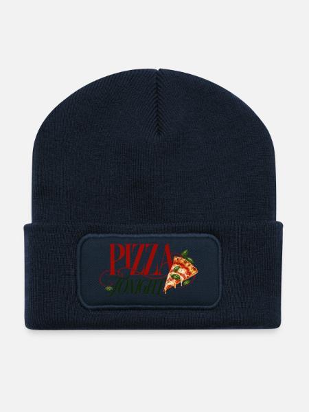 Pizza Tonight Pizza Slice - Recycelte Patch Beanie - French Navy