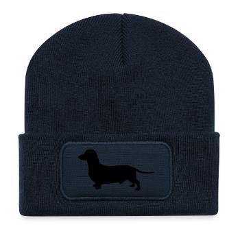 dackel - Recycelte Patch Beanie - French Navy - Vorne