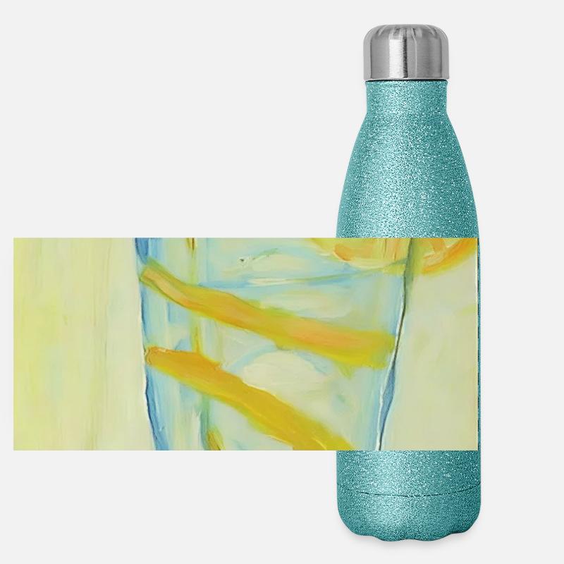 Lemon Glass Cocktail Panoramic Glitter Thermal Bottle 500 ml