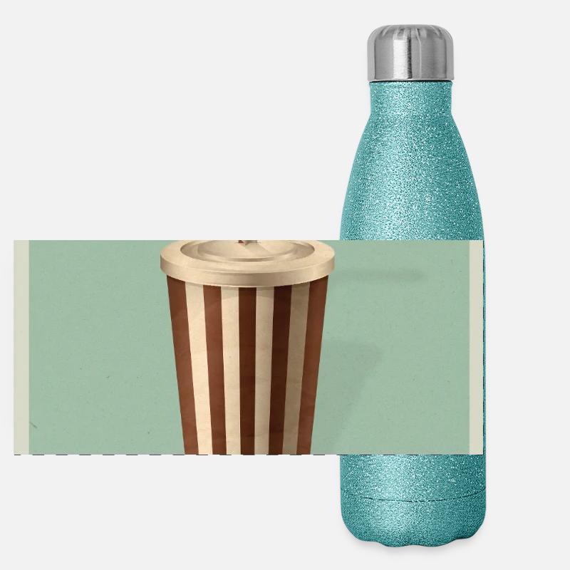 Zéro motivation Plein de sucre Gourde isotherme panoramique pailletée 500 ml