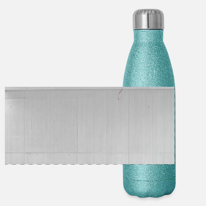 Dont wait minimalist Motivation Spruch Panorama Glitzer Isolierflasche 500 ml