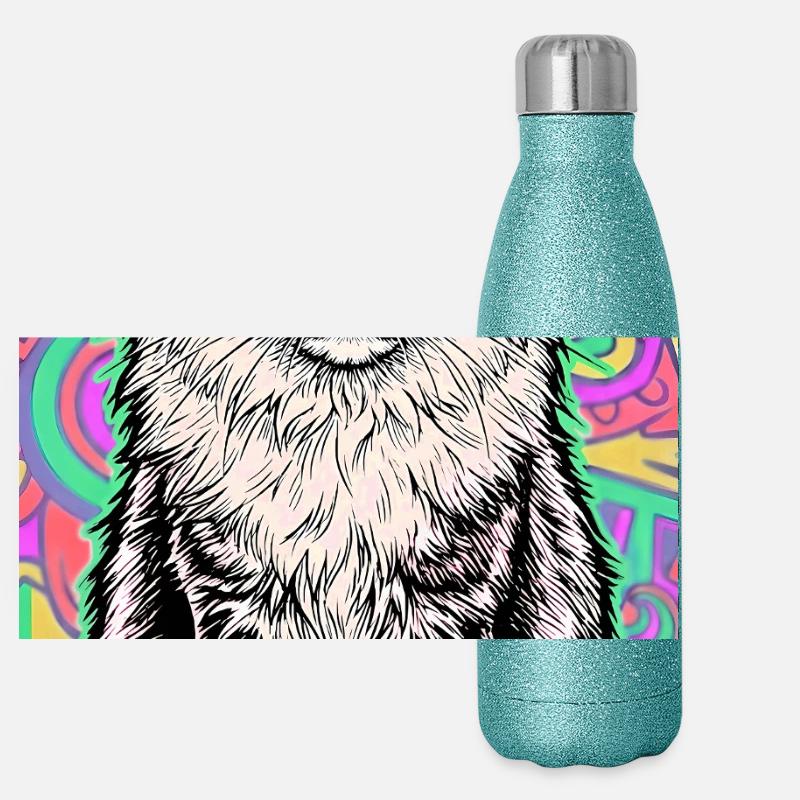 chat Gourde isotherme panoramique pailletée 500 ml
