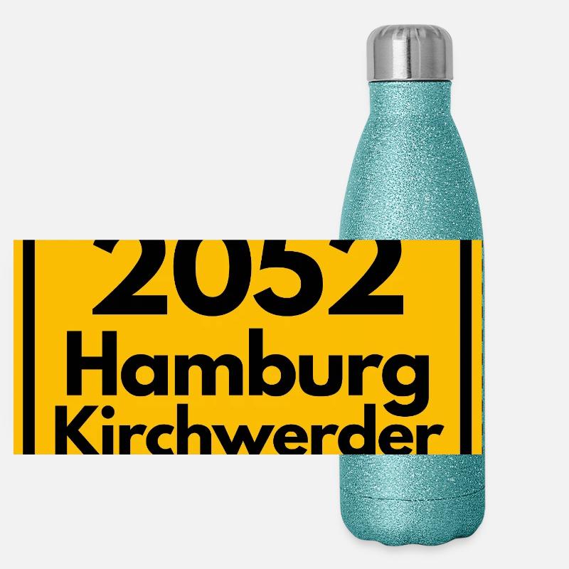 OLD POSTCODE POSTCODE 2053 HAMBURG KIRCHWERDER Panoramic Glitter Thermal Bottle 500 ml