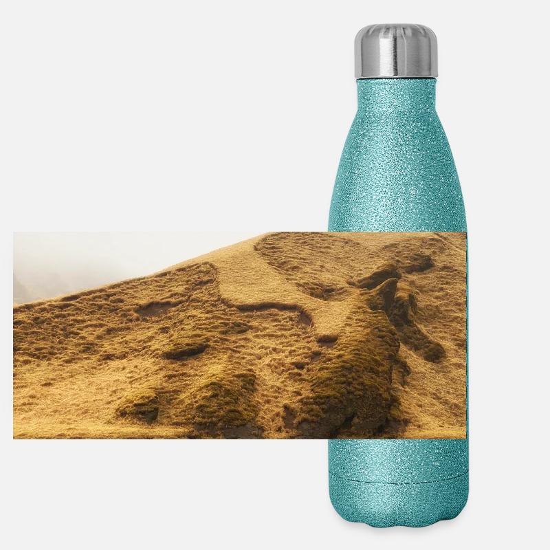 L’Islande en hiver Gourde isotherme panoramique pailletée 500 ml