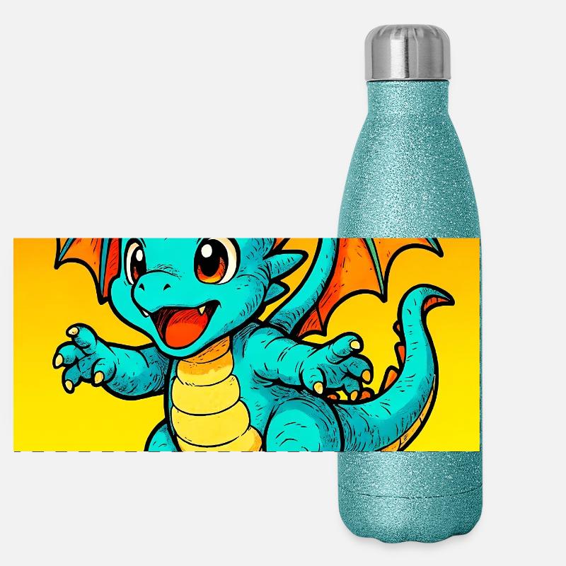 dragon Panoramic Glitter Thermal Bottle 500 ml