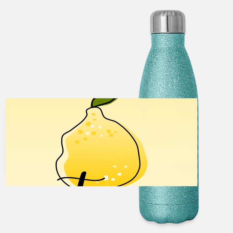 Citron Gourde isotherme panoramique pailletée 500 ml