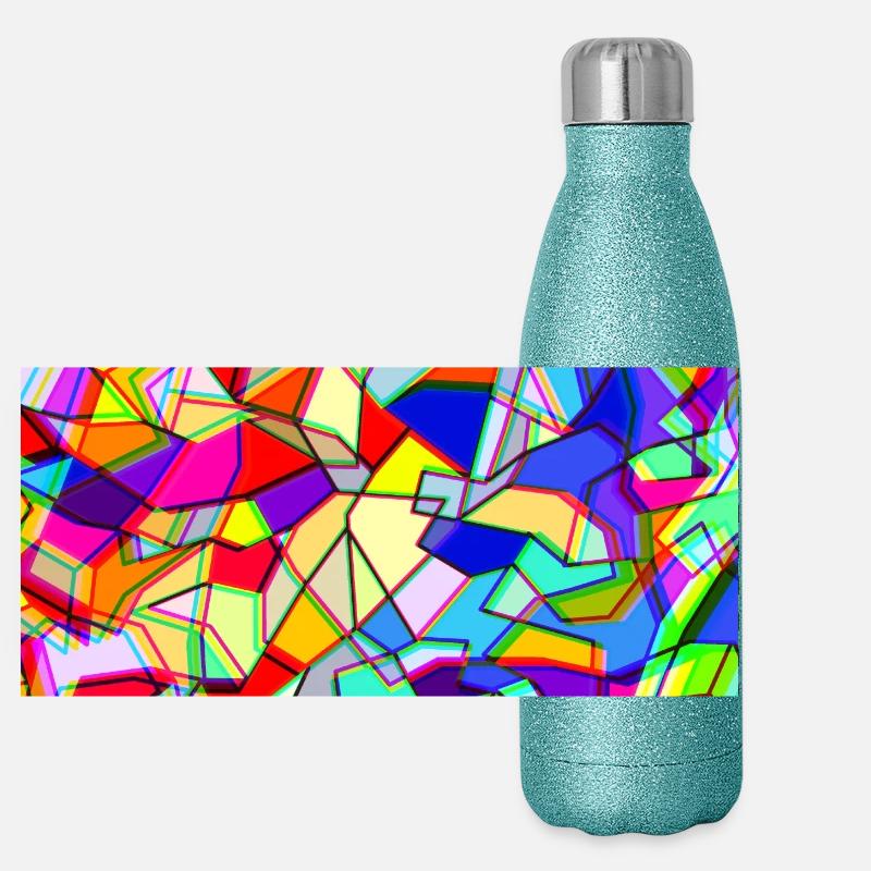 Holographie Gourde isotherme panoramique pailletée 500 ml