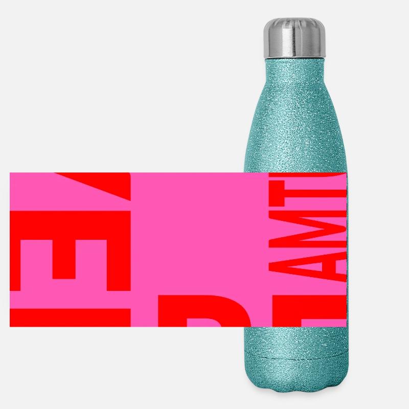 Verbeamtung Beamtin - Auf Lebenszeit Panorama Glitzer Isolierflasche 500 ml