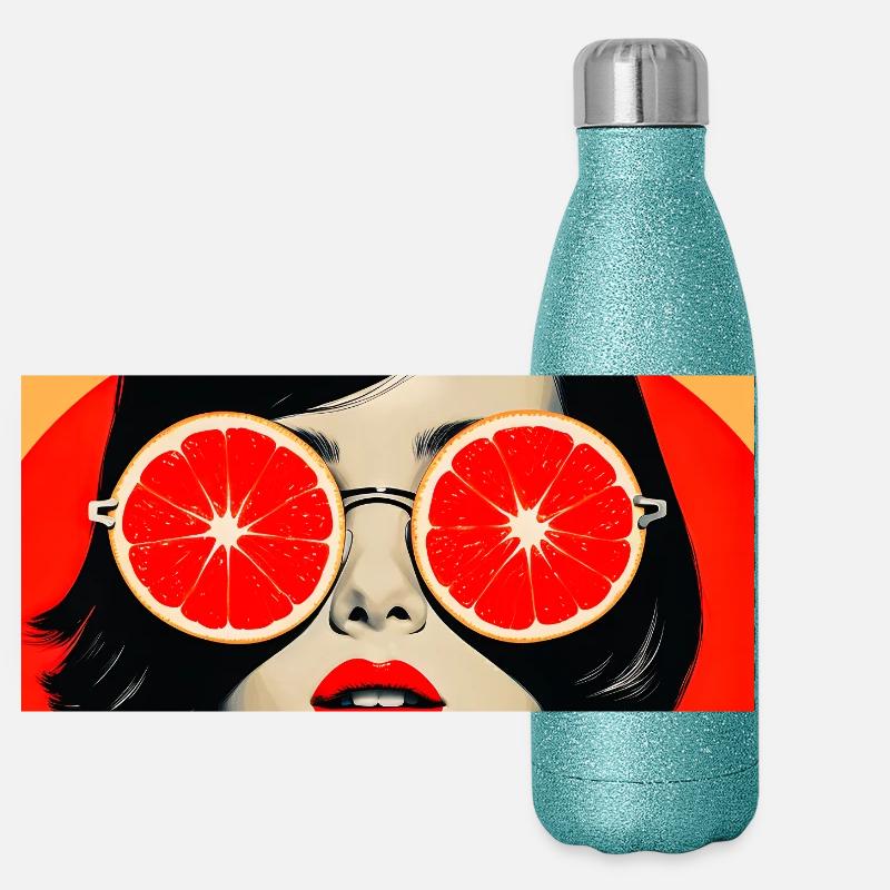 Modern Fruity Vision Panoramic Glitter Thermal Bottle 500 ml