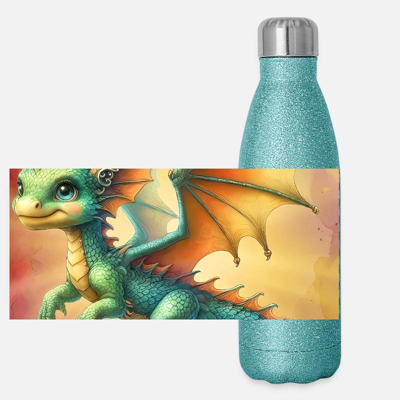 dragon Panoramic Glitter Thermal Bottle 500 ml