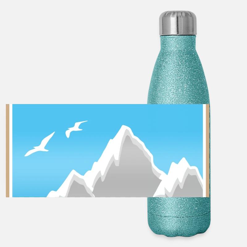Grintovec comme alpiniste Gourde isotherme panoramique pailletée 500 ml