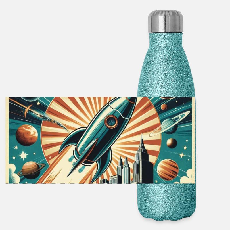Le monde spatial de Tokyo Gourde isotherme panoramique pailletée 500 ml