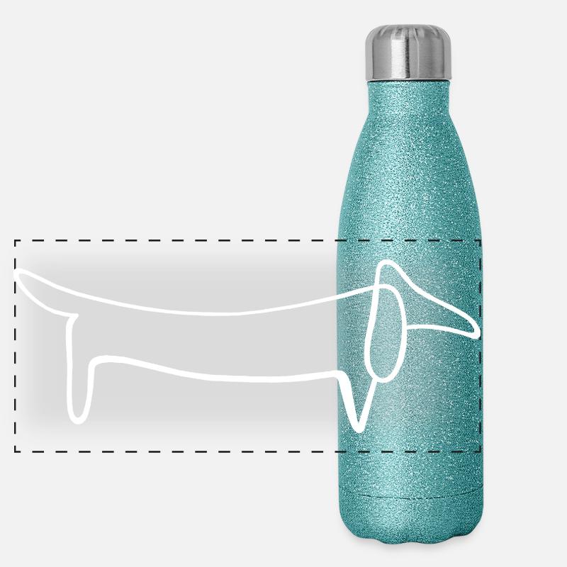 Hund Panorama Glitzer Isolierflasche 500 ml