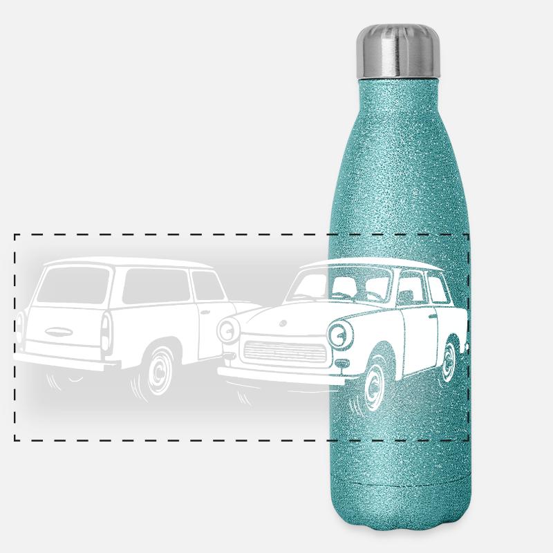 Zweitakter-Ikonen Panorama Glitzer Isolierflasche 500 ml