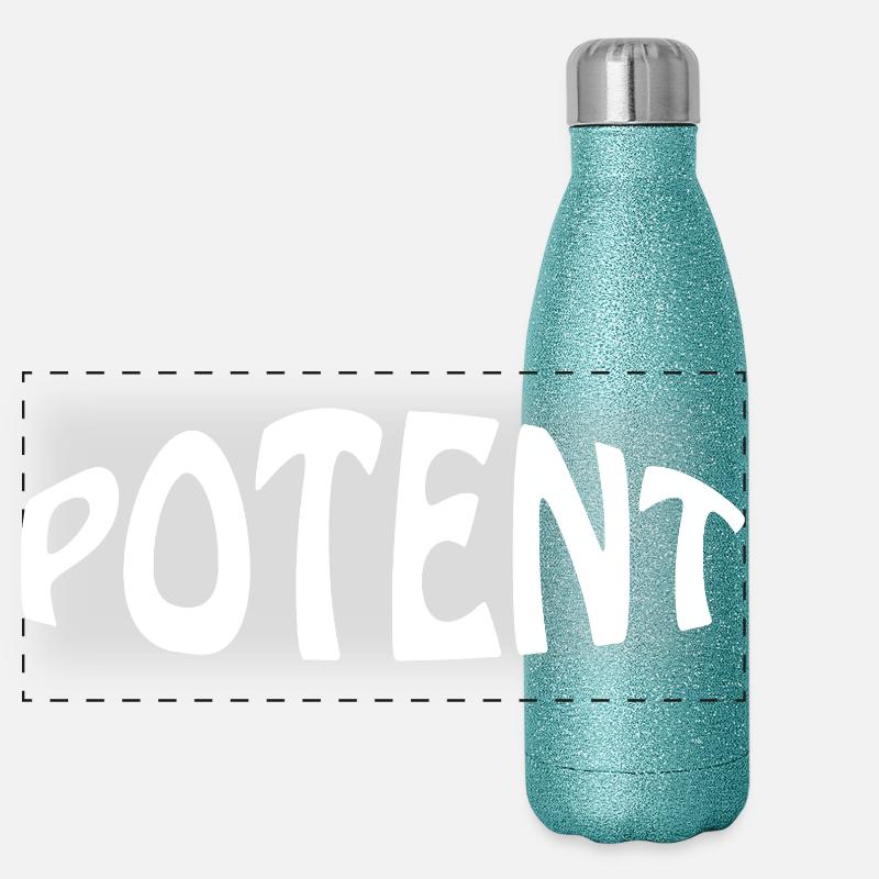 puissant Gourde isotherme panoramique pailletée 500 ml
