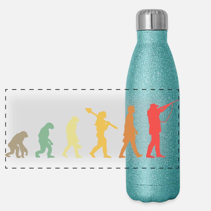 Evolution Hunting Jagd Jäger Panorama Glitzer Isolierflasche 500 ml