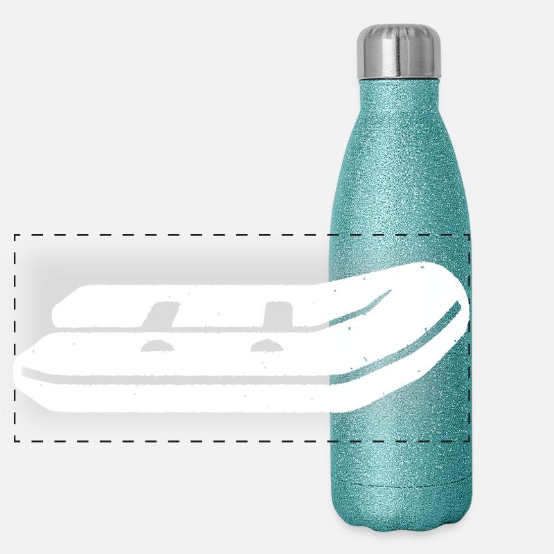 Schlauchboot Paddeln Boot Vektor Panorama Glitzer Isolierflasche 500 ml