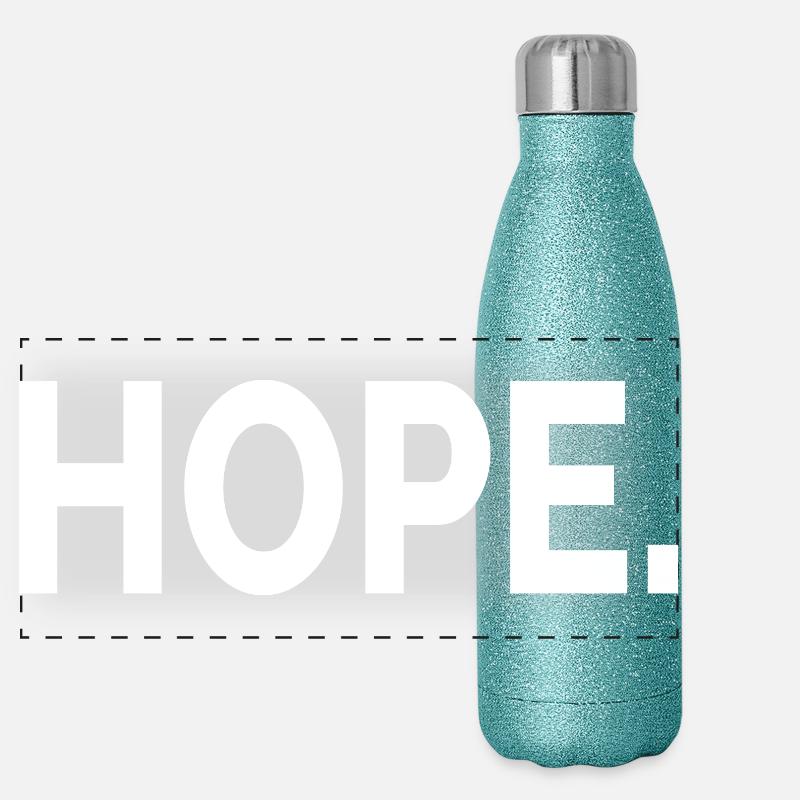 Retro - Hoffnung Panorama Glitzer Isolierflasche 500 ml