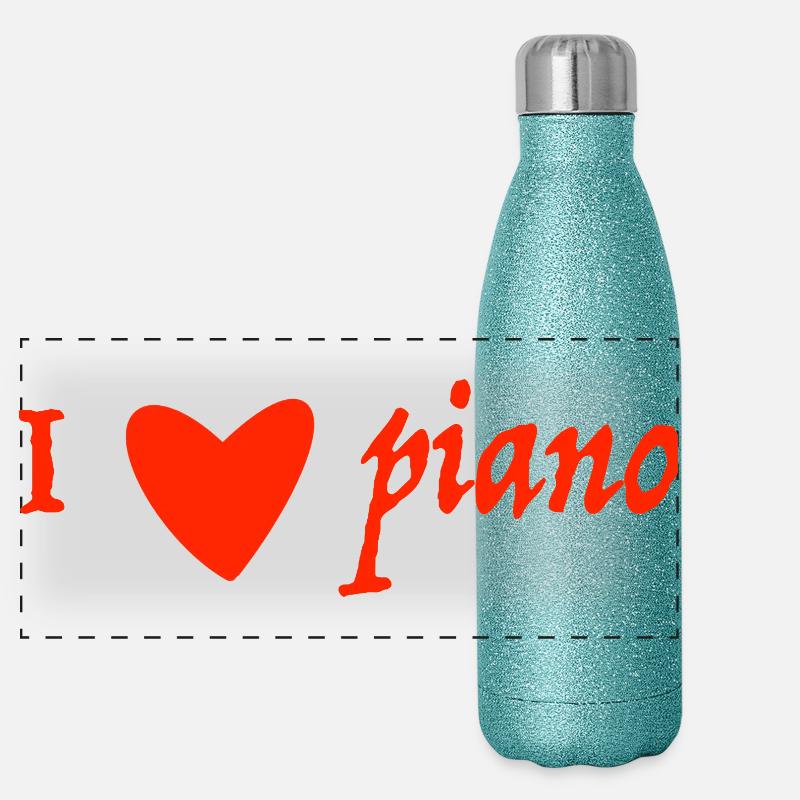 J’adore le piano Gourde isotherme panoramique pailletée 500 ml