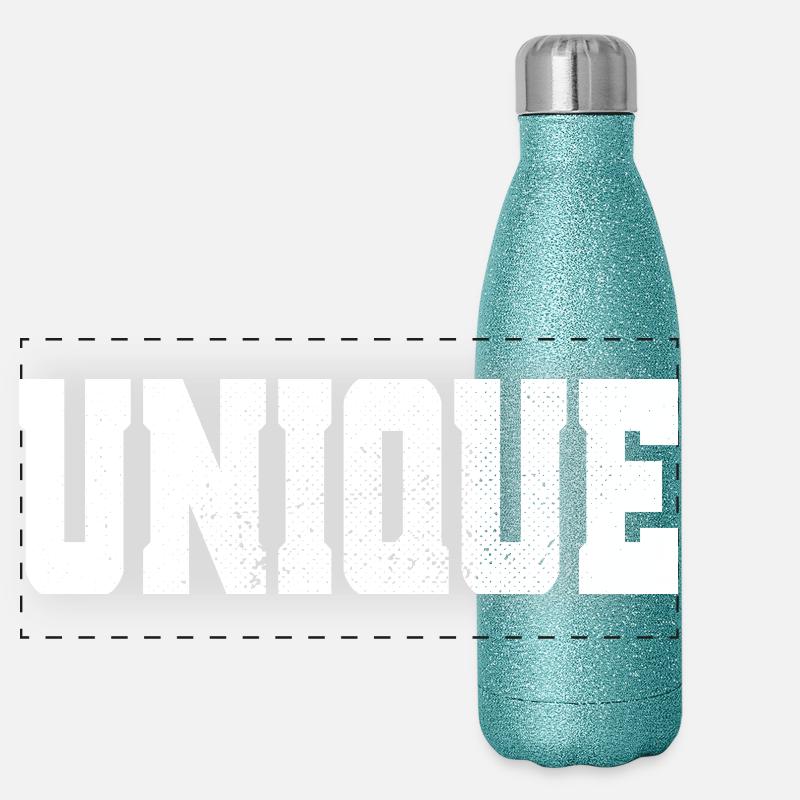 Unique Einzigartig Unikat Selbstwert Einzig Artig Panorama Glitzer Isolierflasche 500 ml