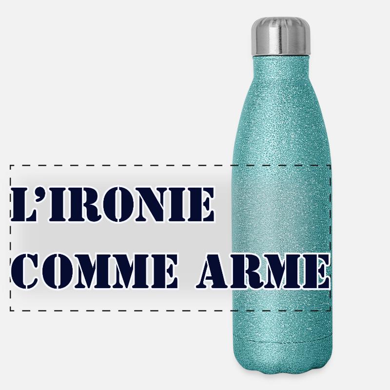 L’IRONIE COMME ARME Gourde isotherme panoramique pailletée 500 ml