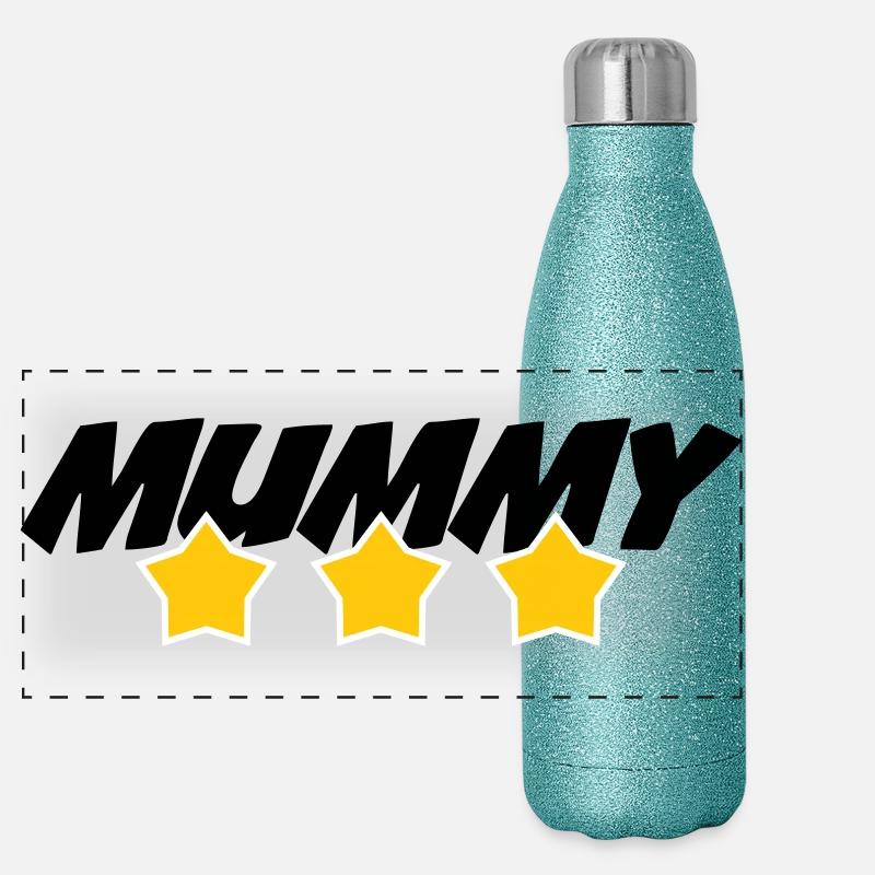 Mama des Jahres - Muttertag Panorama Glitzer Isolierflasche 500 ml