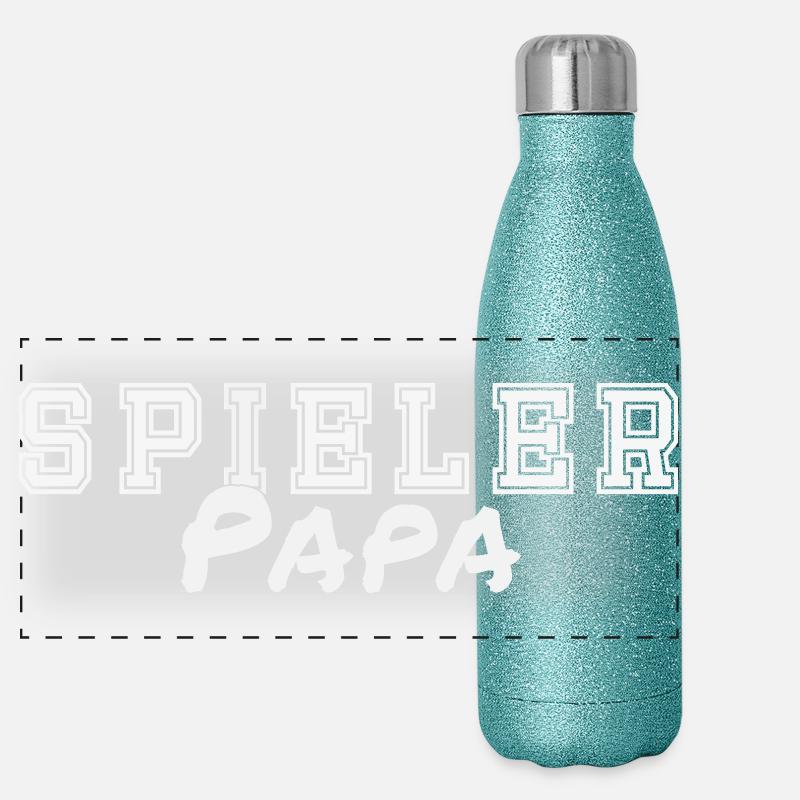 Spieler Papa Panorama Glitzer Isolierflasche 500 ml