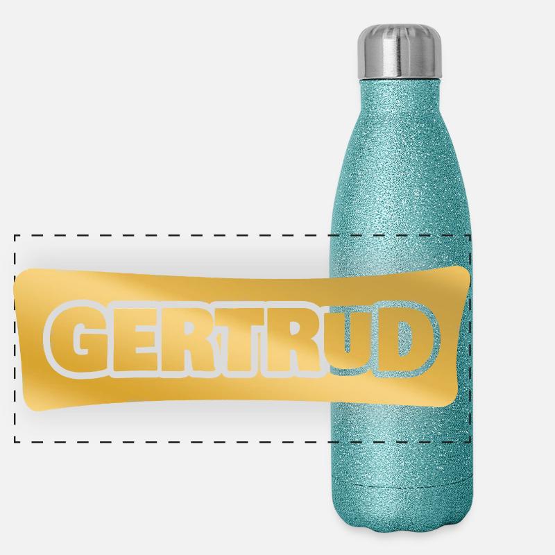 Prénom Gertrud Gourde isotherme panoramique pailletée 500 ml