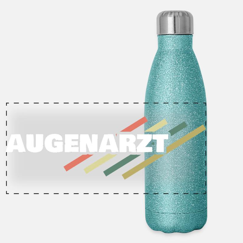 Augenarzt Panorama Glitzer Isolierflasche 500 ml