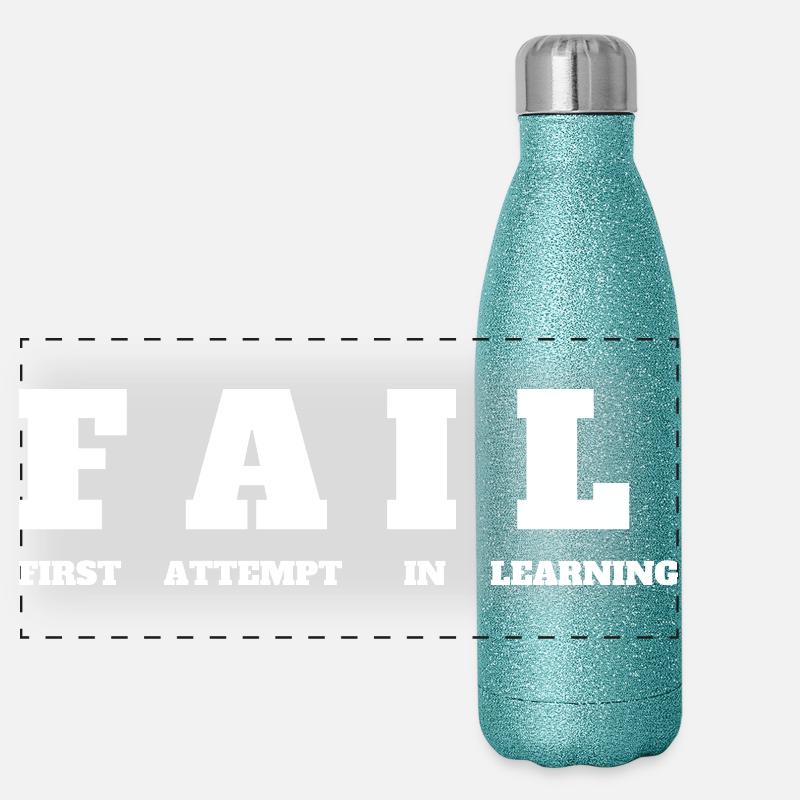 FAIL- First Attempt in Learning - Motivation Tee Panorama Glitzer Isolierflasche 500 ml