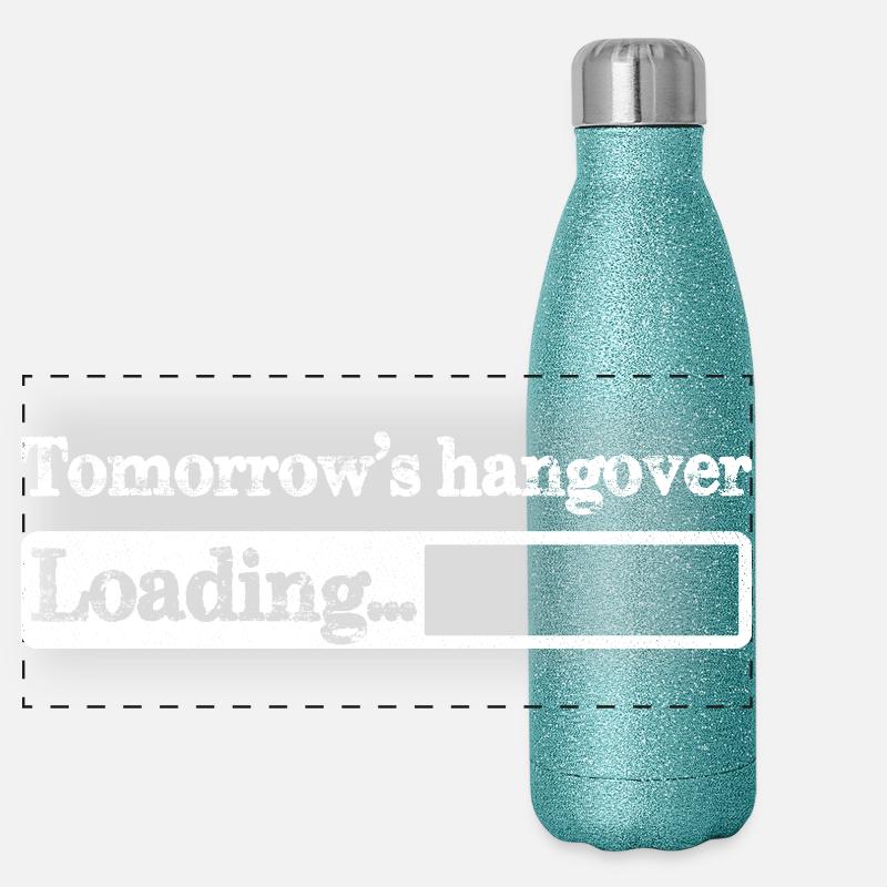 Der Kater-Loading von morgen Panorama Glitzer Isolierflasche 500 ml