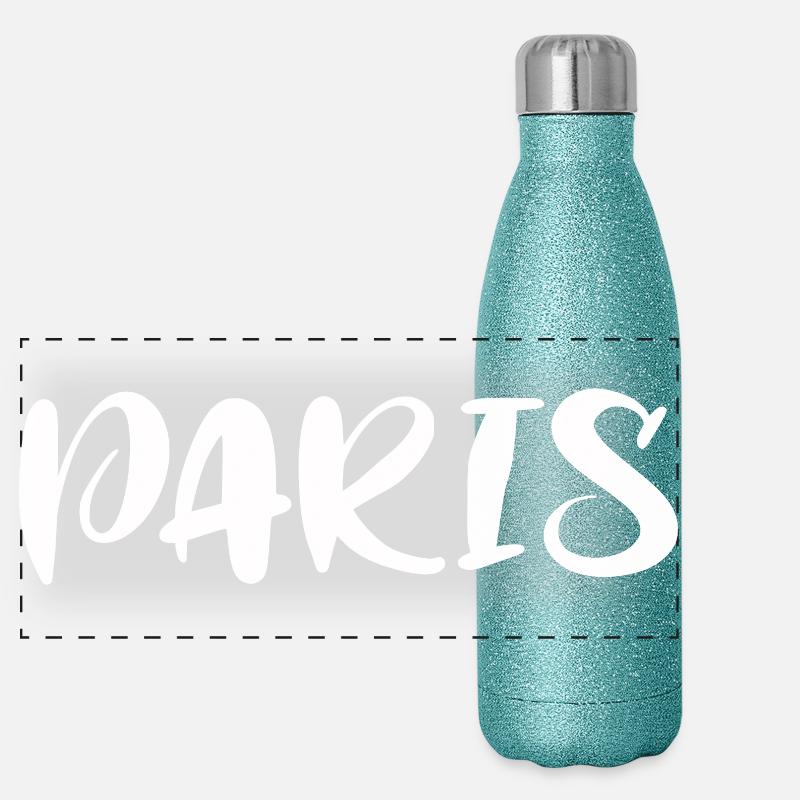 PARIS Panorama Glitzer Isolierflasche 500 ml
