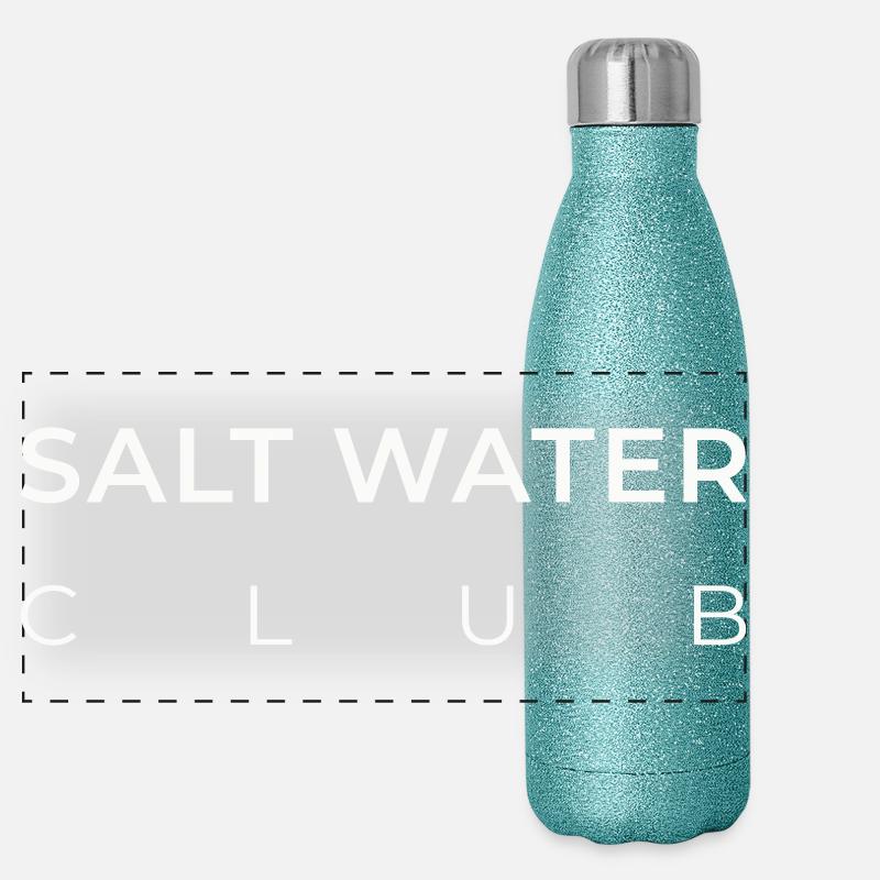 Marine Salt Water Club - Panorama Glitzer Isolierflasche 500 ml - Blau Glitzer