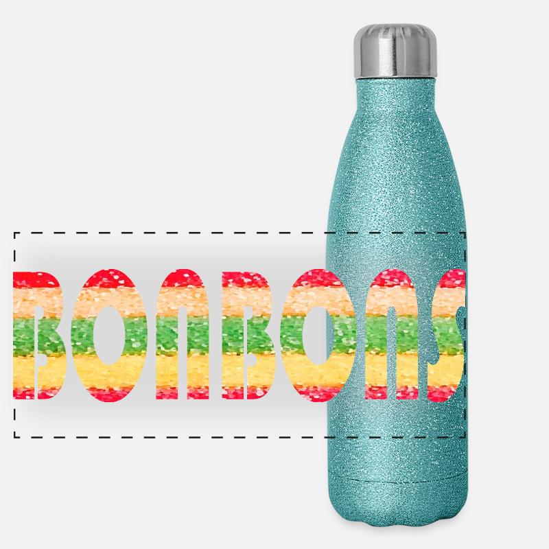 Bonbons Gourde isotherme panoramique pailletée 500 ml