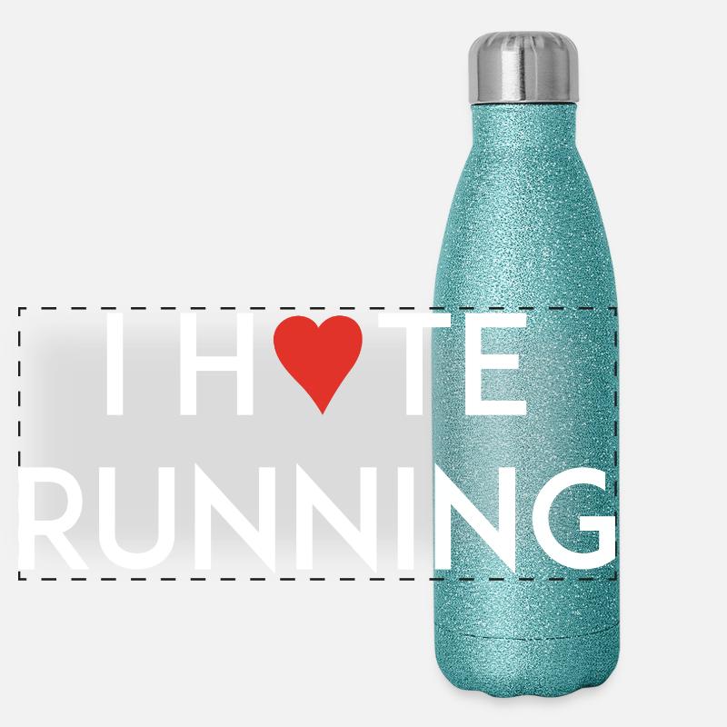 I Love/Hate Running Panoramic Glitter Thermal Bottle 500 ml