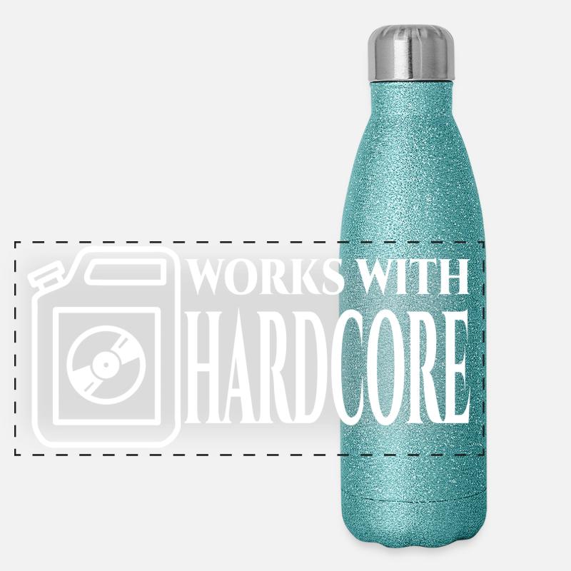 Hardcore white color Panoramic Glitter Thermal Bottle 500 ml