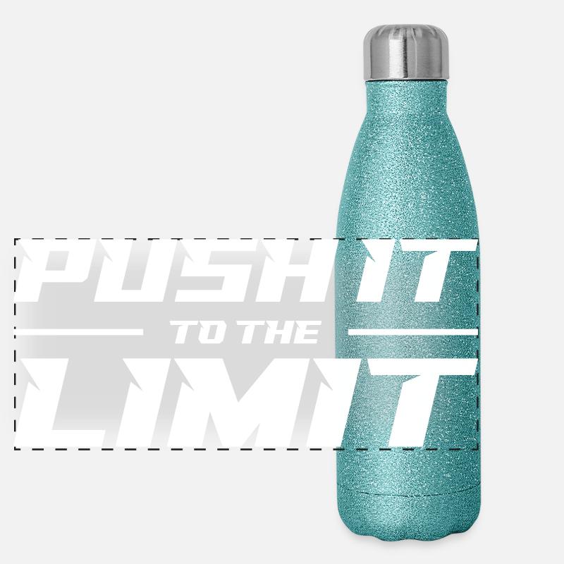 Push It To The Limit Panorama Glitzer Isolierflasche 500 ml