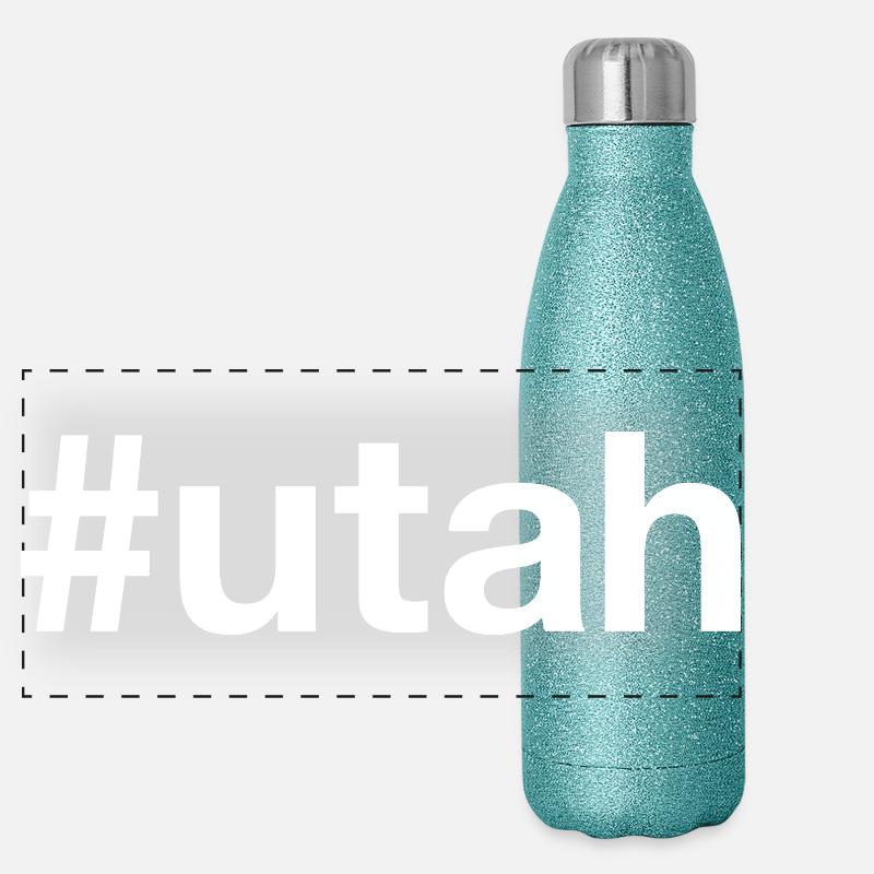 Hashtag de l’UTAH Gourde isotherme panoramique pailletée 500 ml