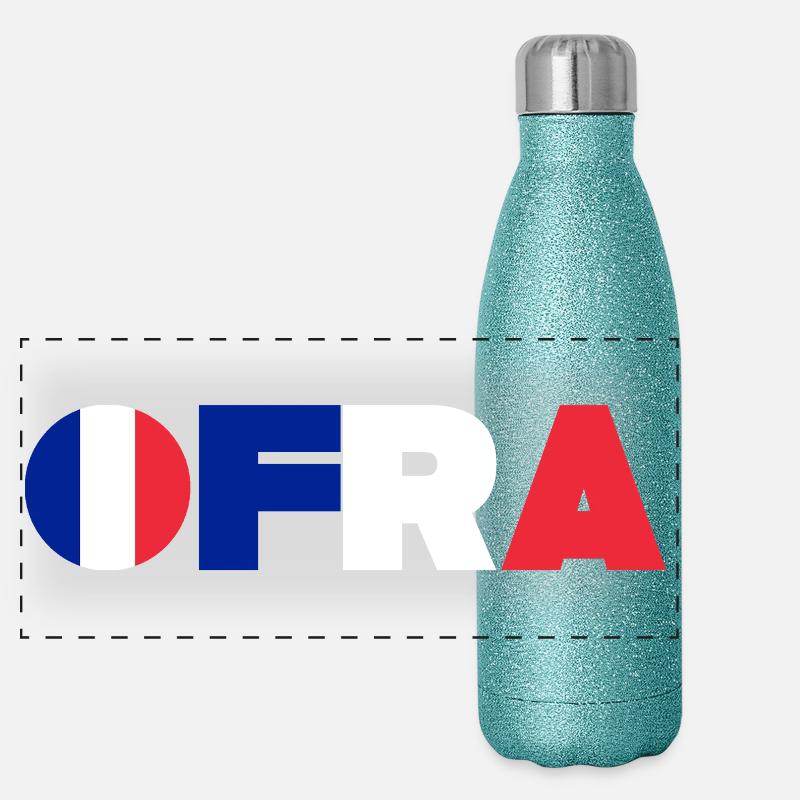 Frankreich Panorama Glitzer Isolierflasche 500 ml