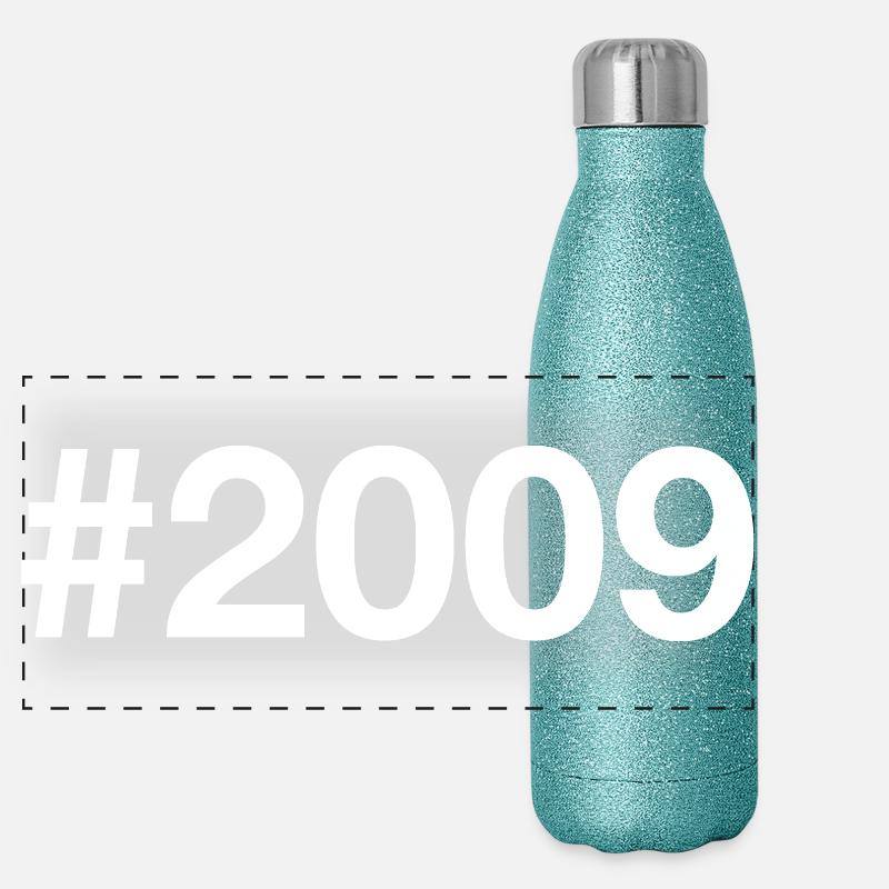 2009 Hashtag 17 ans 17 ans Gourde isotherme panoramique pailletée 500 ml