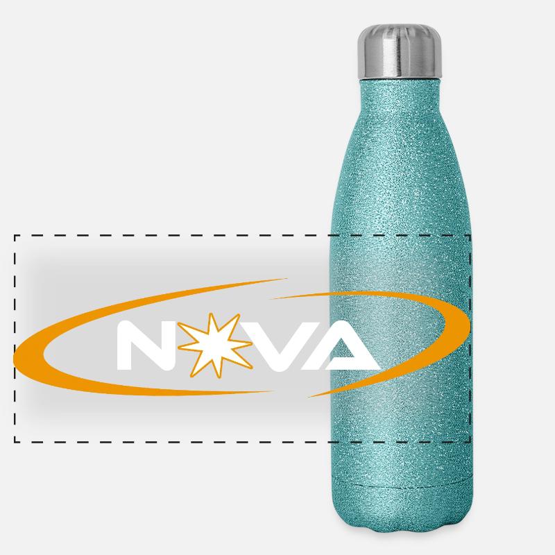 Cosmic Starburst Nova  Panoramic Glitter Thermal Bottle 500 ml