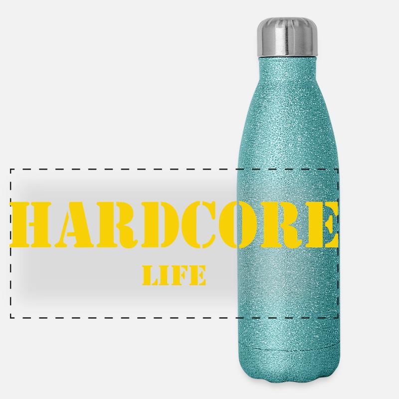 Édition spéciale Hardcore Life Gourde isotherme panoramique pailletée 500 ml
