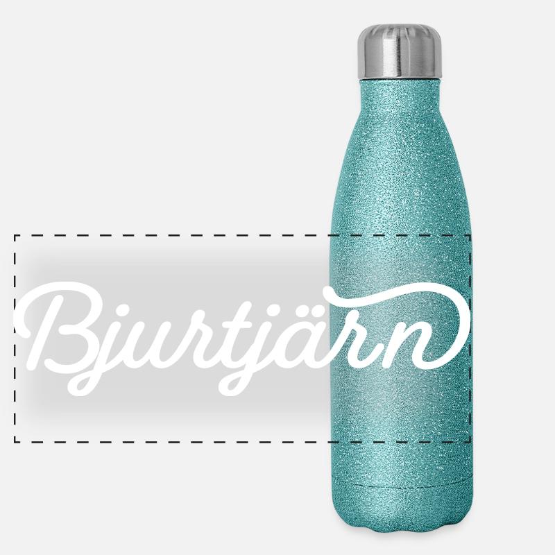 Bjurtjärn blanc Gourde isotherme panoramique pailletée 500 ml